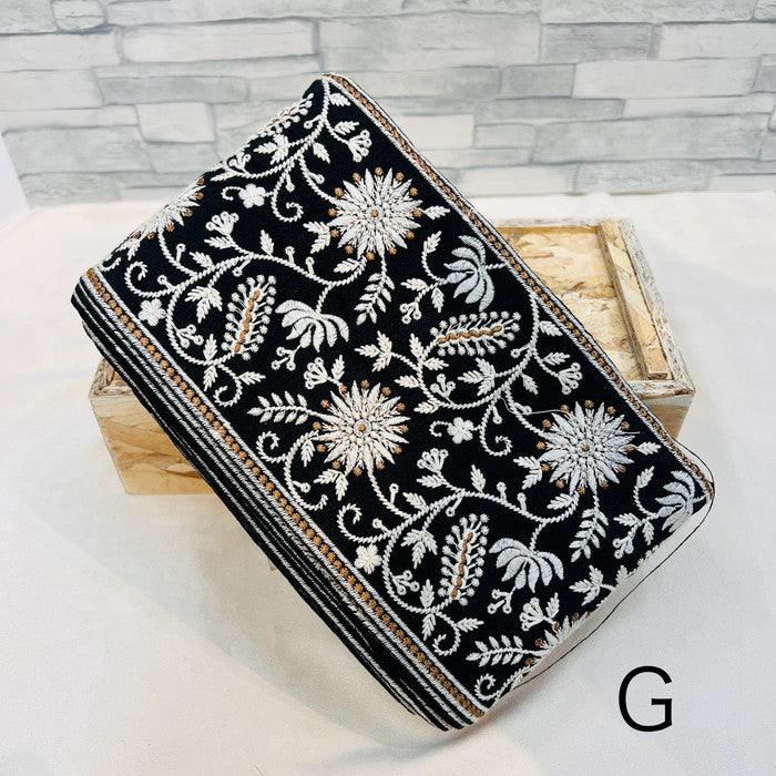 【50cm単位】 刺繍リボン 太幅 待望の再入荷 超太幅 魔法の絨毯 布地 幅約13.7cm 240116002