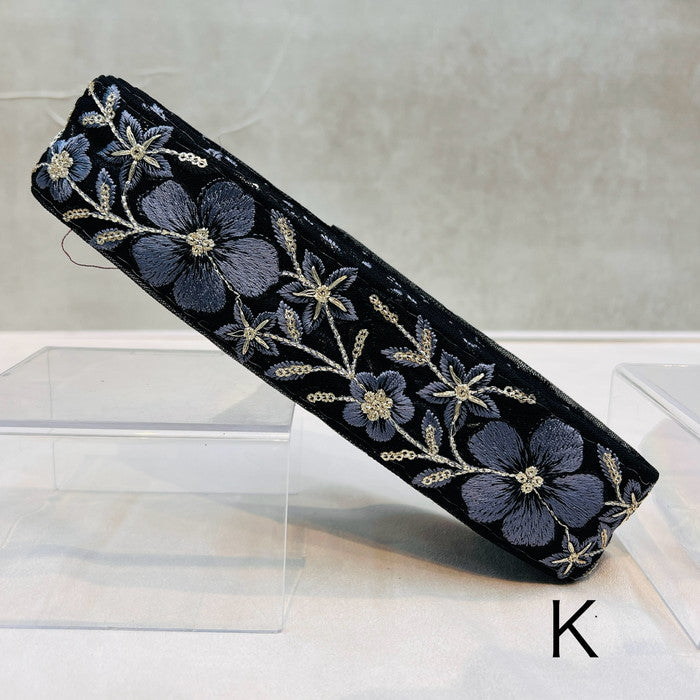 【50cm単位】 刺繍リボン 笑顔の 花達 春の訪れ 桜の季節は もうすぐ チュール 幅4.5cm 240116007