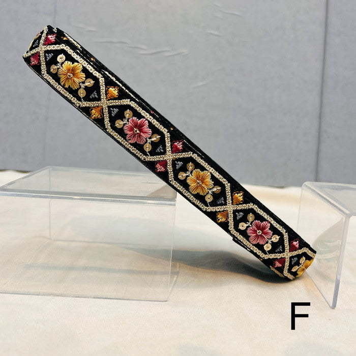 【50cm単位】 刺繍リボン 細幅 キラキラ可愛い カラフル お花の ドロップス チュール 布地 幅約2.5cm 240308001