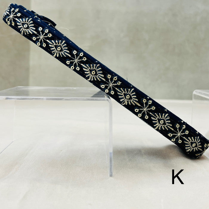 【50cm単位】 刺繍リボン 細幅 ダイヤの輝き チュール 幅約1.9cm 250321003