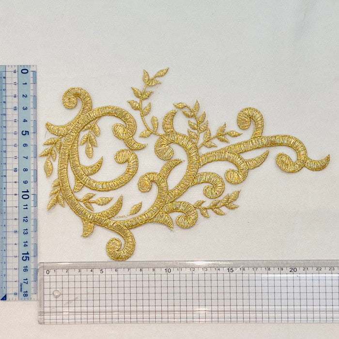【1ペアセット単位】モチーフ 1ペアセット ボタニカル ゴールドの 煌めく蔦 サイズ約15.5cm×約23cm SMT2412004