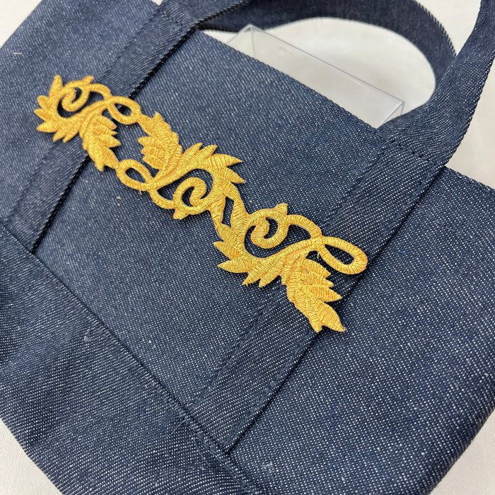 【1枚単位】揺らめく 紋様 刺繍モチーフ サイズ長さ約18.5cm~約23.5cm SMT2412013