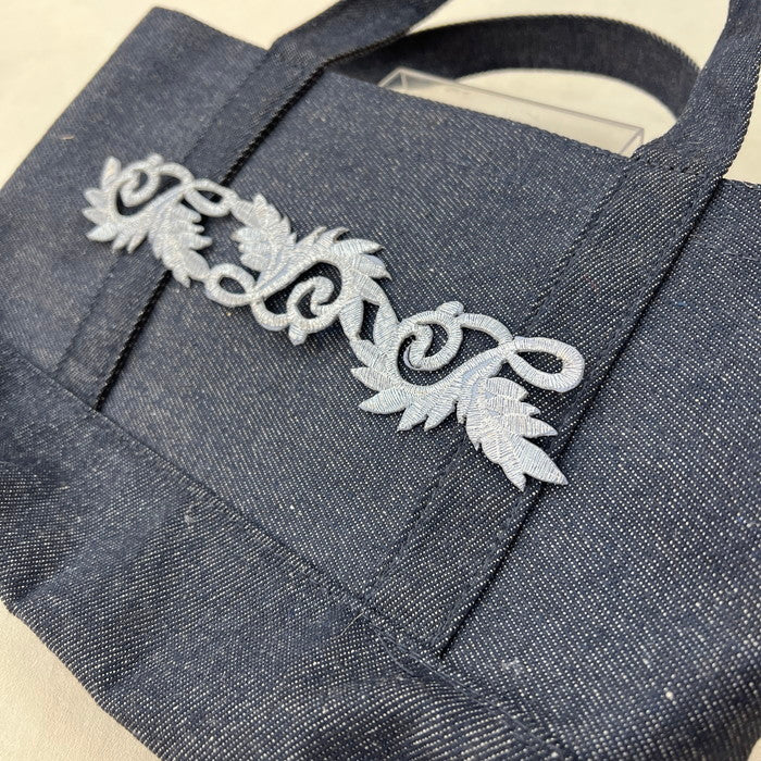 【1枚単位】揺らめく 紋様 刺繍モチーフ サイズ長さ約18.5cm~約23.5cm SMT2412013