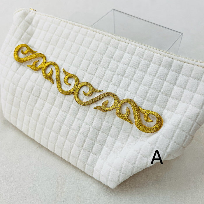 【1枚単位】揺らめく 紋様 刺繍モチーフ サイズ長さ約18.5cm~約23.5cm SMT2412013