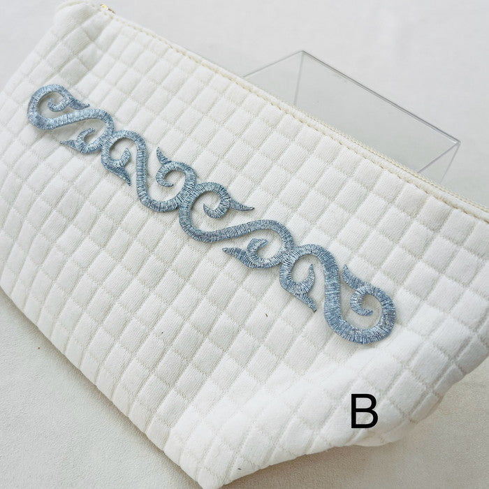 【1枚単位】揺らめく 紋様 刺繍モチーフ サイズ長さ約18.5cm~約23.5cm SMT2412013