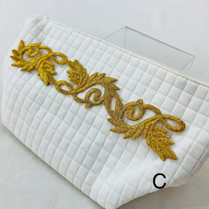【1枚単位】揺らめく 紋様 刺繍モチーフ サイズ長さ約18.5cm~約23.5cm SMT2412013