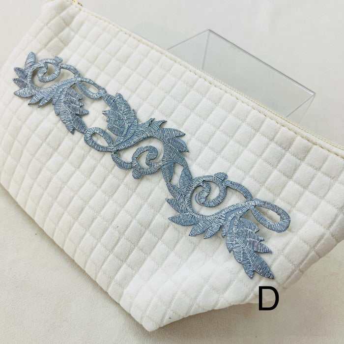 【1枚単位】揺らめく 紋様 刺繍モチーフ サイズ長さ約18.5cm~約23.5cm SMT2412013