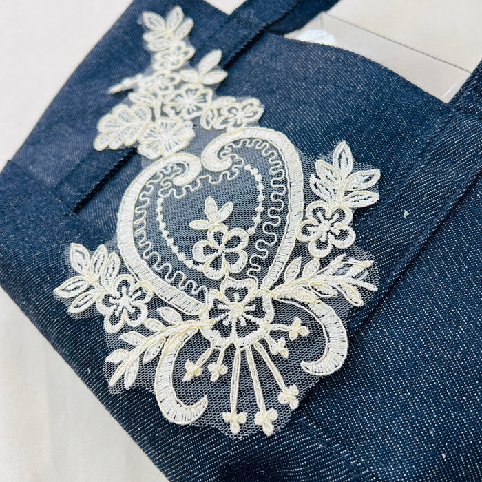 【1ペアセット単位】魔法の手鏡 刺繍モチーフ ノンスパンコール サイズ縦約26cm横約14cm SMT2505001