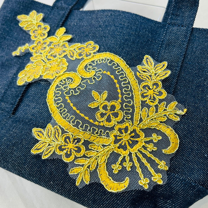 【1ペアセット単位】魔法の手鏡 刺繍モチーフ ノンスパンコール サイズ縦約26cm横約14cm SMT2505001