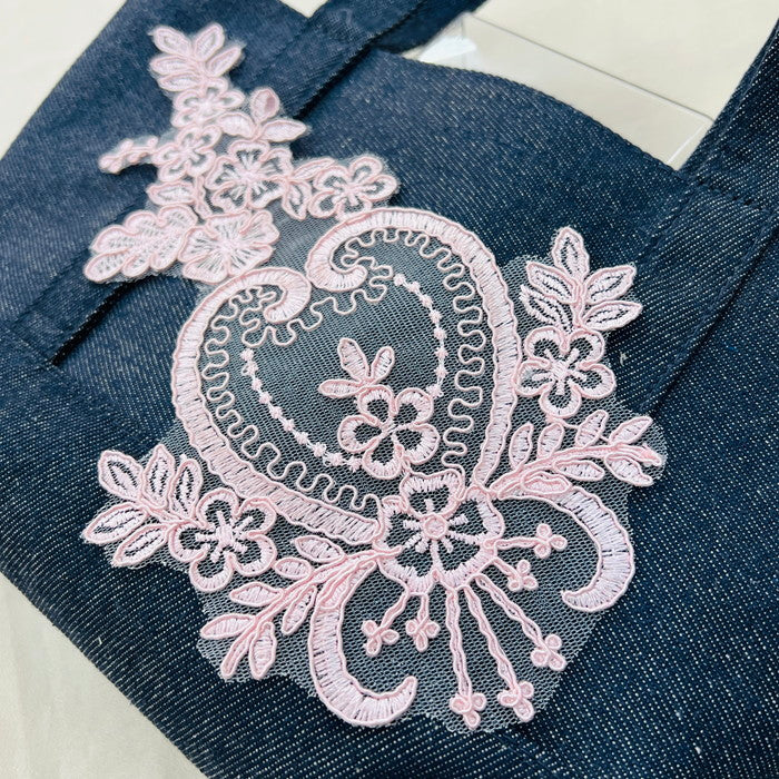 【1ペアセット単位】魔法の手鏡 刺繍モチーフ ノンスパンコール サイズ縦約26cm横約14cm SMT2505001