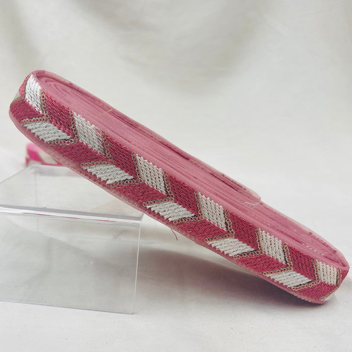 【50cm単位】 刺繍リボン スパンコールライン シンプル幾何学 パステルカラー チュール 幅約2.6cm 230929001