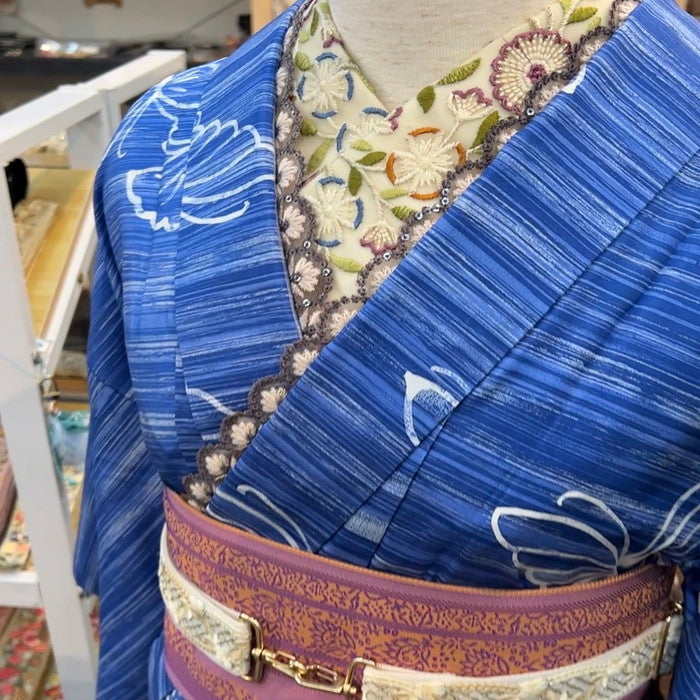 インド刺繍リボンで半襟アレンジ｜初心者向け