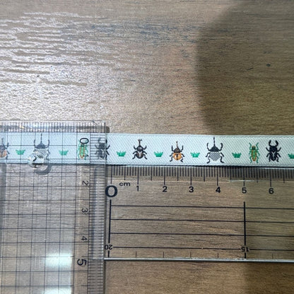 【50cm単位】チロリアンテープ チロルテープ リボン カブトムシとクワガタ 入園入学 幅約1.1cm 約10mm~12ｍｍ 260902001