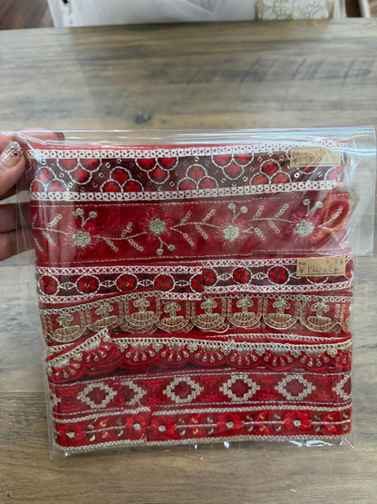 【ご予約商品preo-2】赤い刺繍リボン 15本