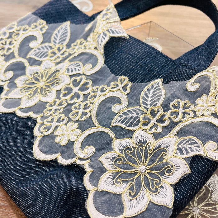 50cm単位】 刺繍レース お花の 舞踏会 サイズ約21.5cm