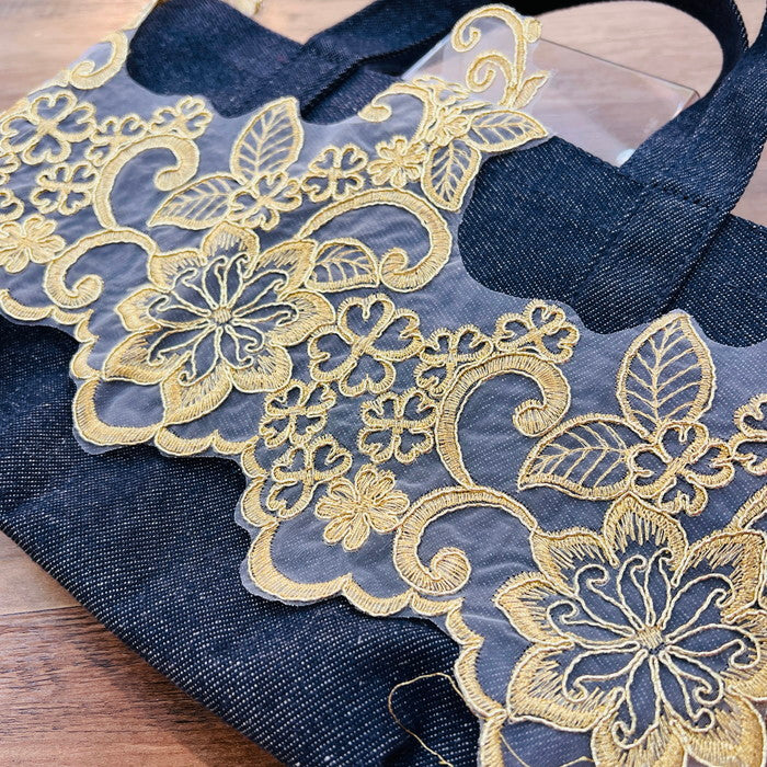 50cm単位】 刺繍レース お花の 舞踏会 サイズ約21.5cm