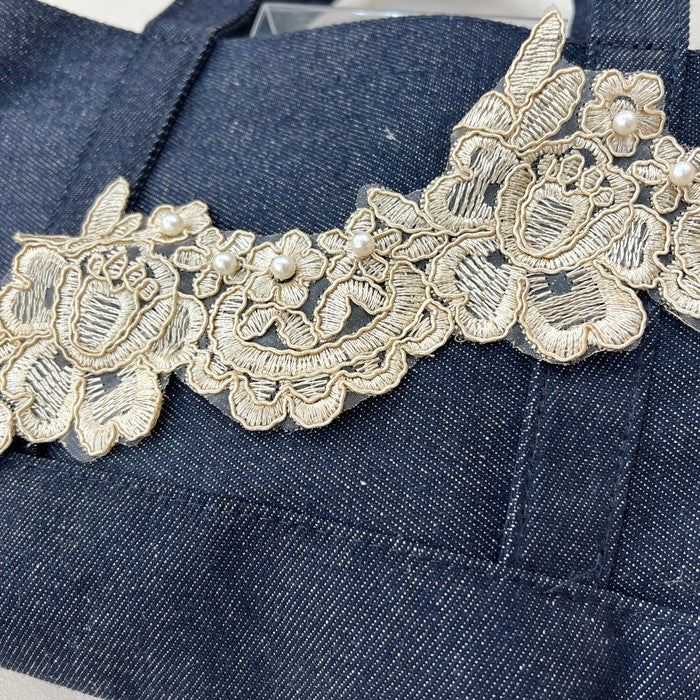 【50cm単位】 刺繍レース 咲き誇る 花々の共演 サイズ約8.6cm SLT2505001